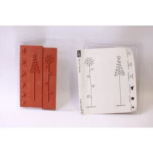 Nice and Narrow, Message Stamp Set, 2003, Stampin' Up, Flower, Christmas Tree